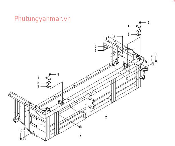 Khung lưỡi gặt - cách đầu 2.3m